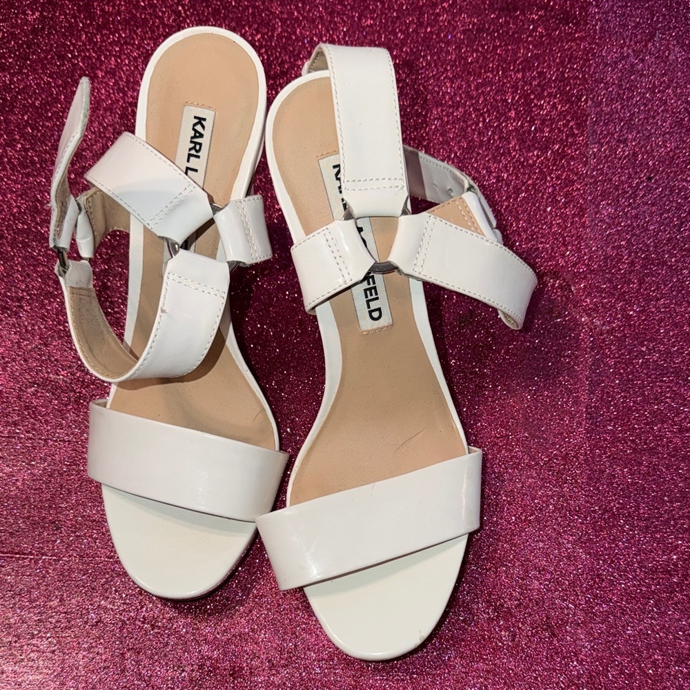 Karl Lagerfeld Elegant White Sandals